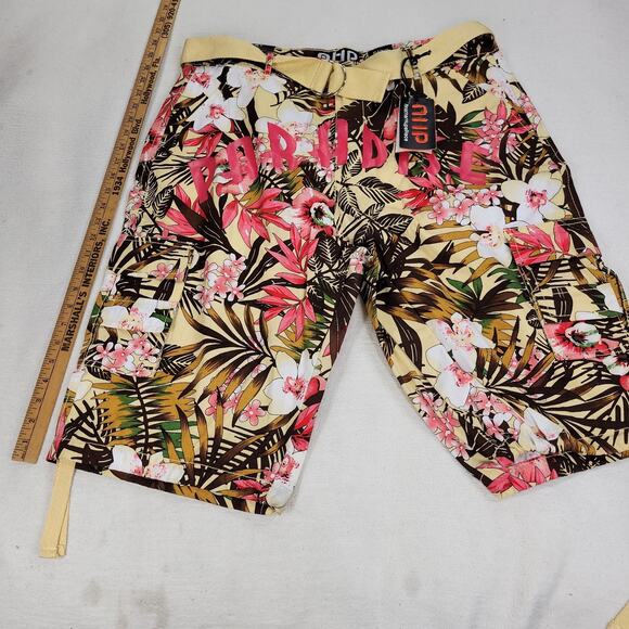 Another Hype Piece Shorts Sz 38 Mens AHP Hawaiian Colorful Floral Bermudas Y2k - Picture 5 of 16